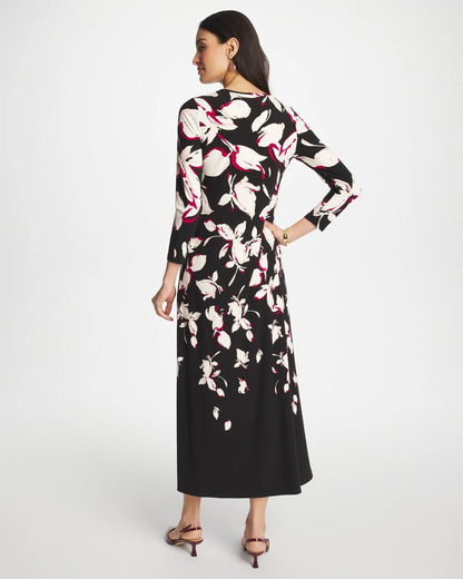 Chico's Column Knit Maxi Dress Black