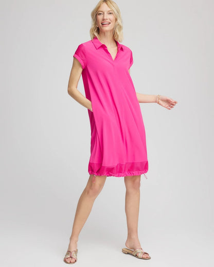 Chico's Zenergy® UPF Mesh-Trim Bungee Dress Crushed Berries