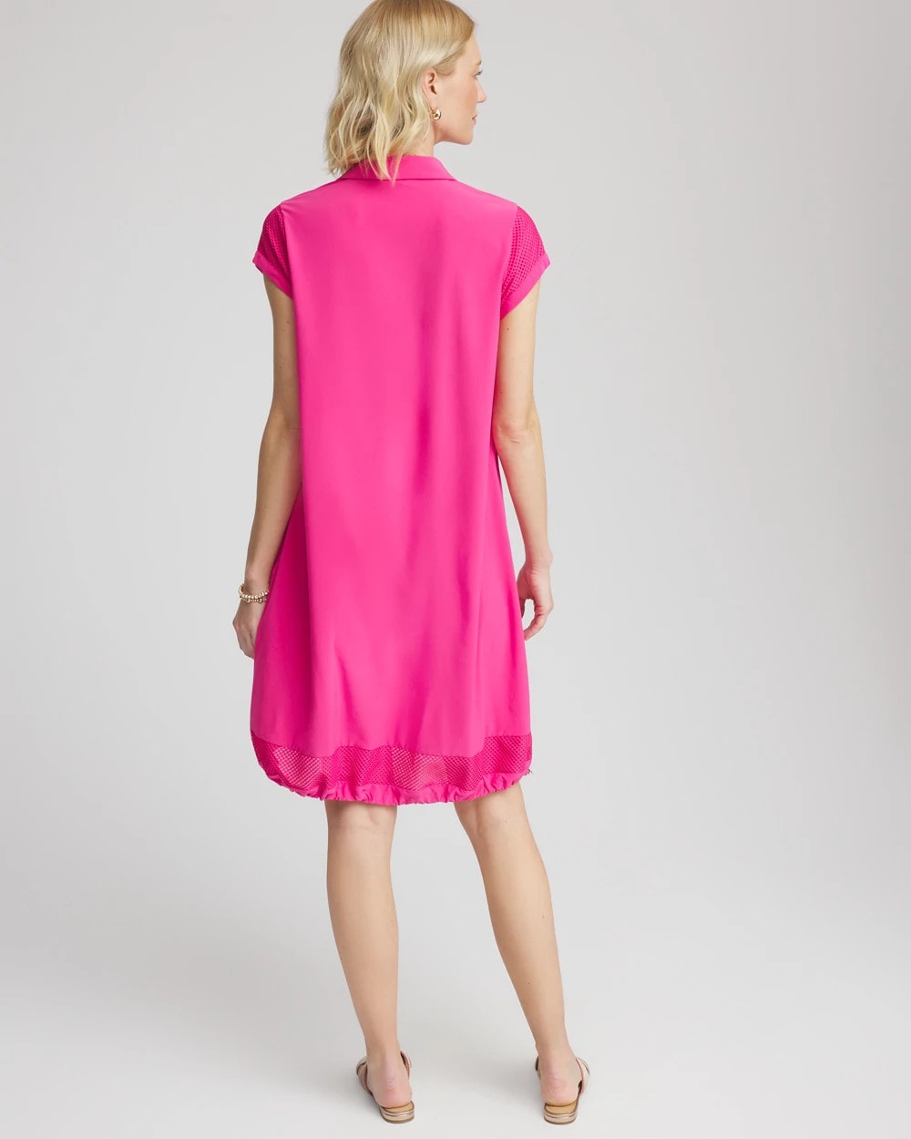 Chico's Zenergy® UPF Mesh-Trim Bungee Dress Crushed Berries