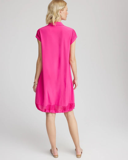 Chico's Zenergy® UPF Mesh-Trim Bungee Dress Crushed Berries