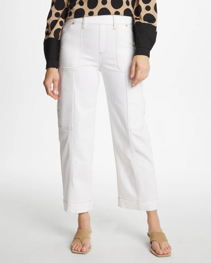 Chico's Utility Wide Pull-On Crop Jeans Alabaster