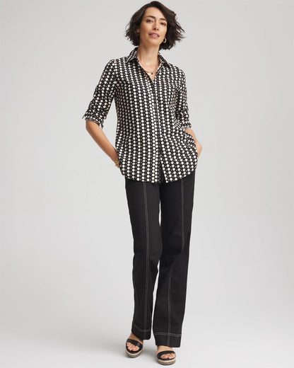 Chico's Pull-On Wide-Leg Jeans Black