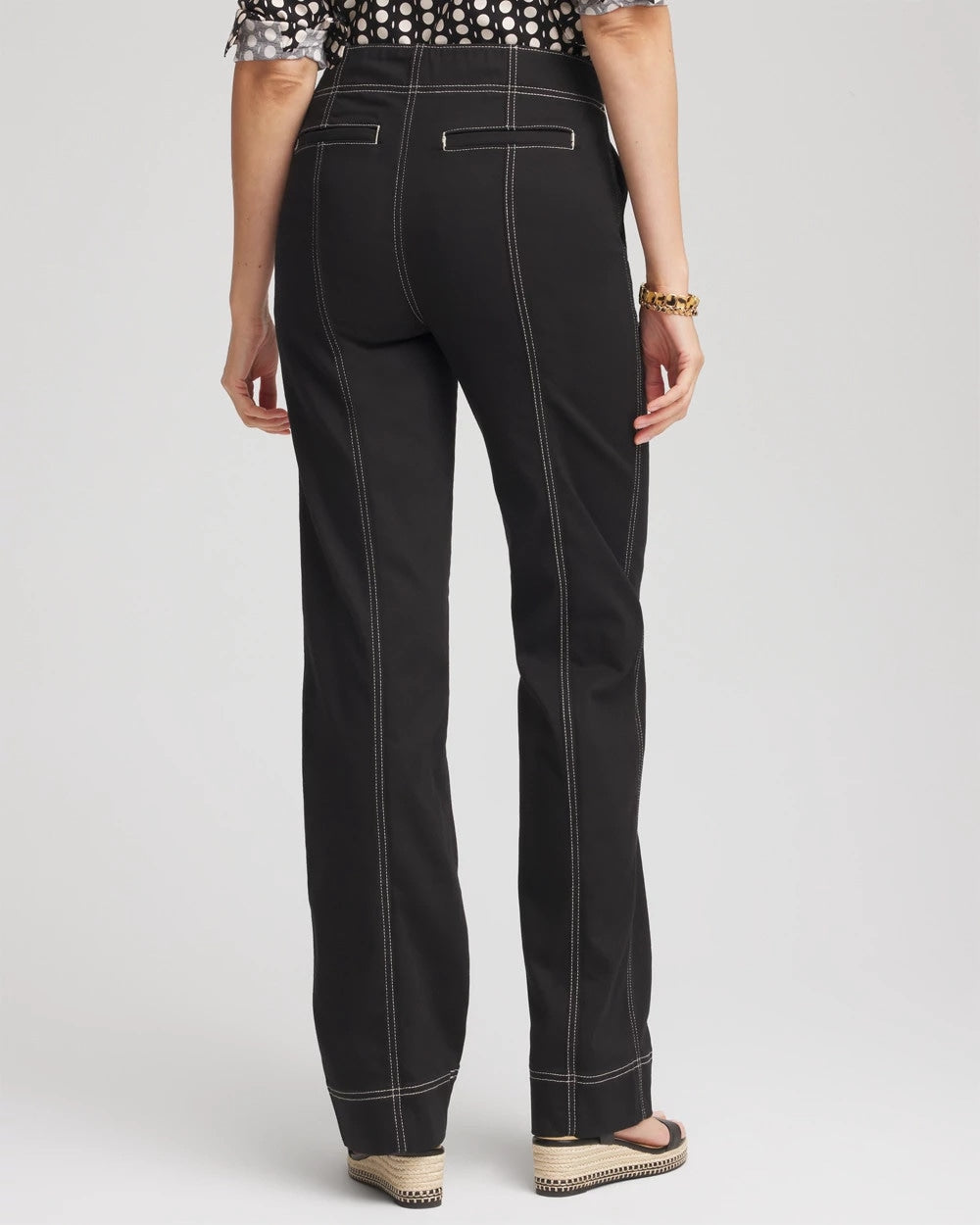 Chico's Pull-On Wide-Leg Jeans Black