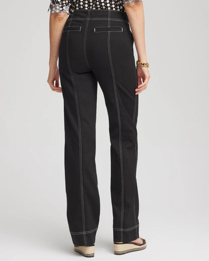 Chico's Pull-On Wide-Leg Jeans Black