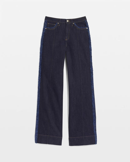 Chico's Frayed High-Rise Wide-Leg Jeans Cedar Rinse