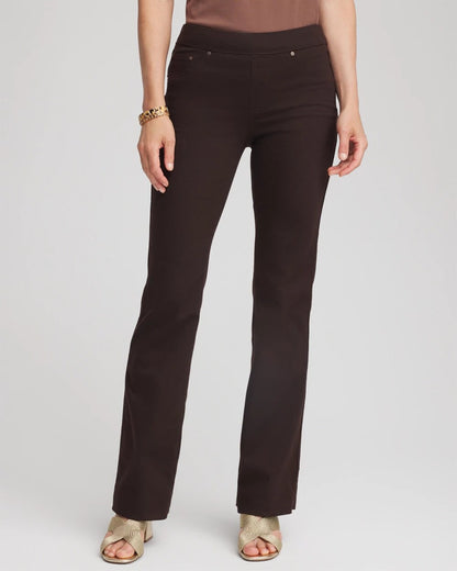 Chico's Pull-On Slim Bootcut Jeggings Cocoa Bean