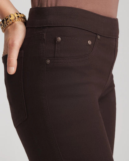 Chico's Pull-On Slim Bootcut Jeggings Cocoa Bean