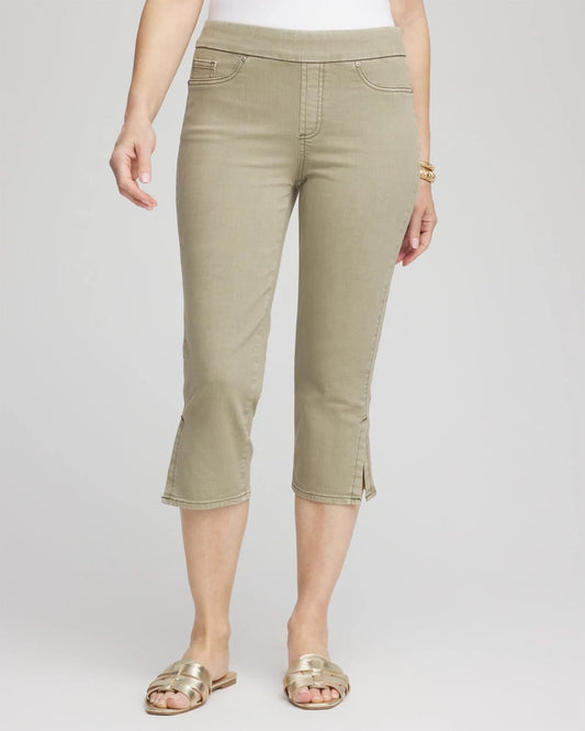 Chico's 19" Pull-on Capri Jeans Washed Sage