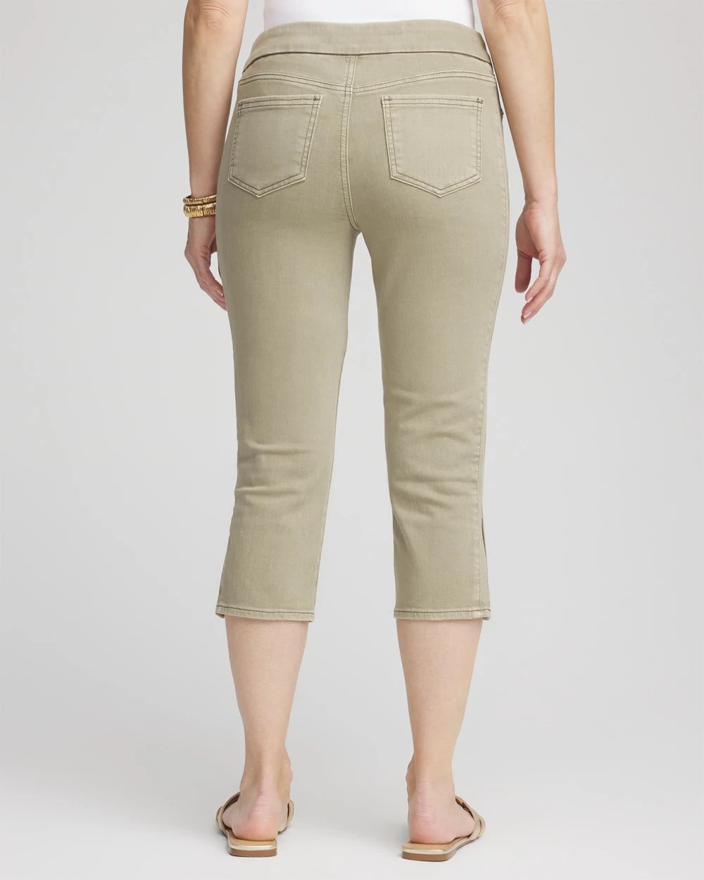 Chico's 19" Pull-on Capri Jeans Washed Sage