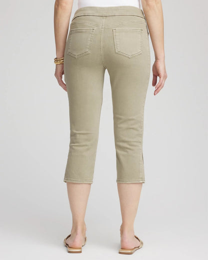 Chico's 19" Pull-on Capri Jeans Washed Sage
