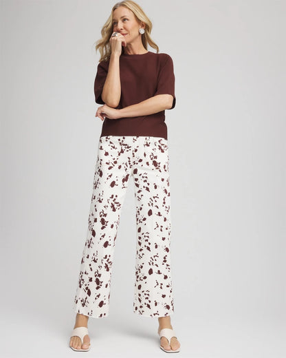 Chico's Pampas Pony Pull on Wide Crop Ecru