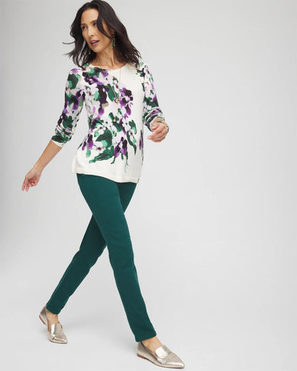 Chico's Denim Pull-On Jeggings Enchanted Forest