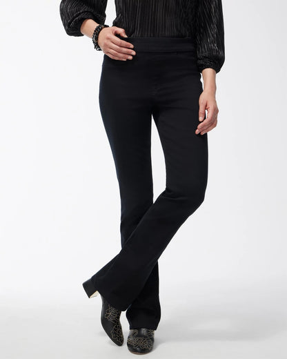 Chico's Black Pull-on Bootcut Jeggings Black