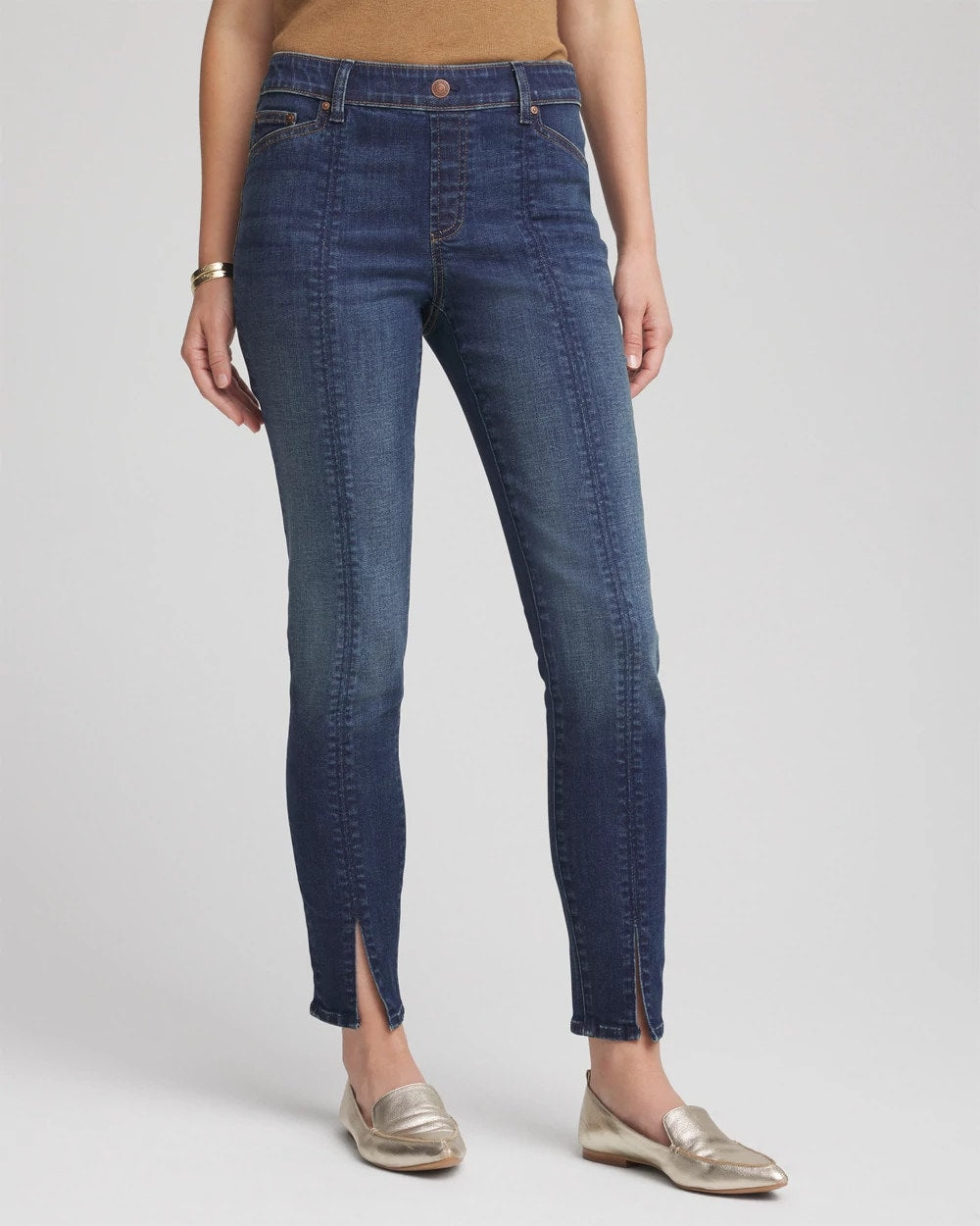 Chico's Pull-On Slim Ankle Jeggings Estero Indigo