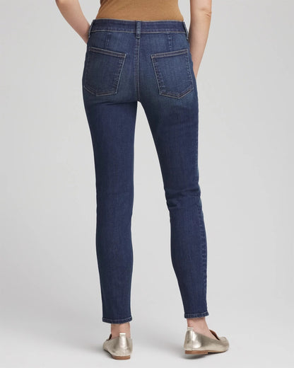 Chico's Pull-On Slim Ankle Jeggings Estero Indigo