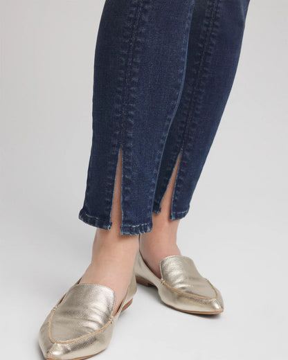 Chico's Pull-On Slim Ankle Jeggings Estero Indigo