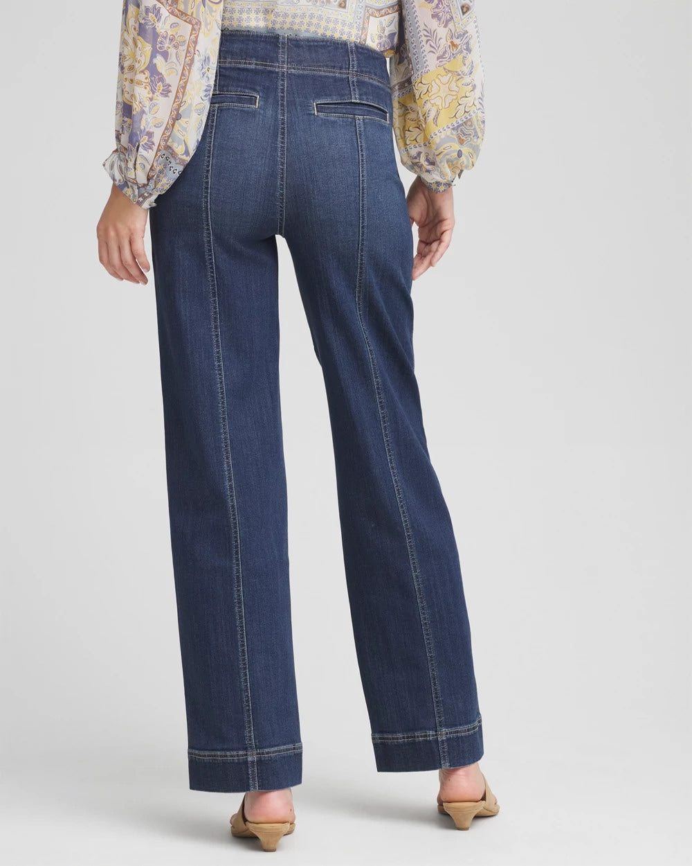 Chico's Pull-On Wide-Leg Jeans Alora Indigo