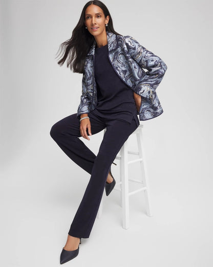 Chico's Travelers™ Jacquard Swirl Jacket Travelers India Ink