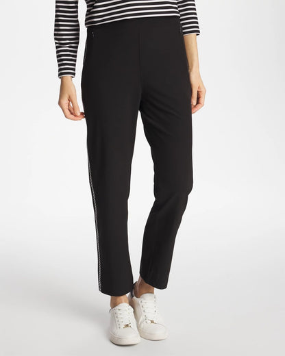 Chico's Zenergy® UPF Lattice-Trim Ankle Pants Black