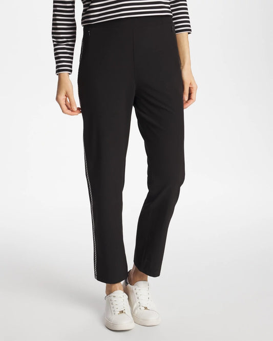 Chico's Zenergy® UPF Lattice-Trim Ankle Pants Black