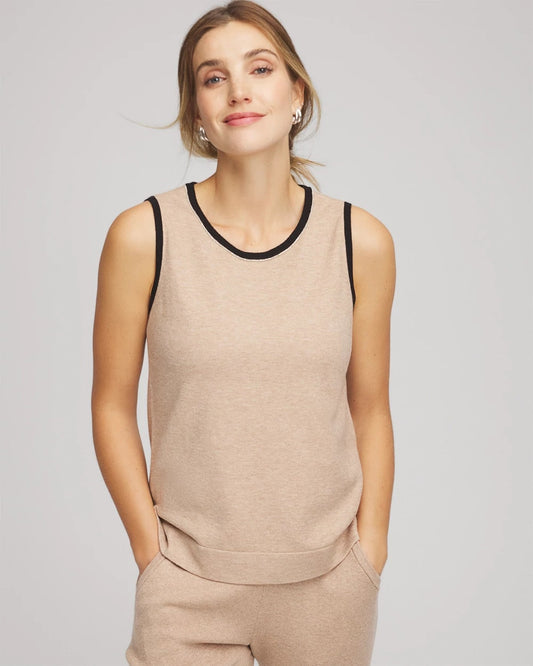 Chico's Zenergy® Luxe Cashmere-Blend Tank Champagne Fizz