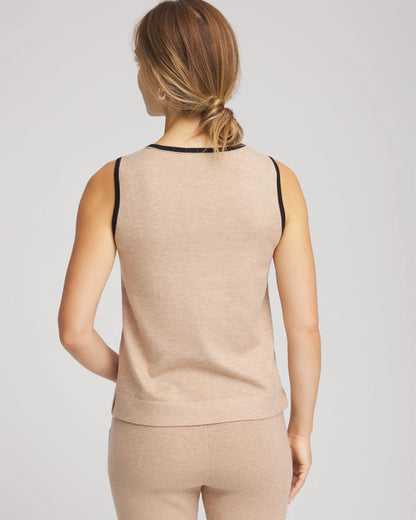 Chico's Zenergy® Luxe Cashmere-Blend Tank Champagne Fizz