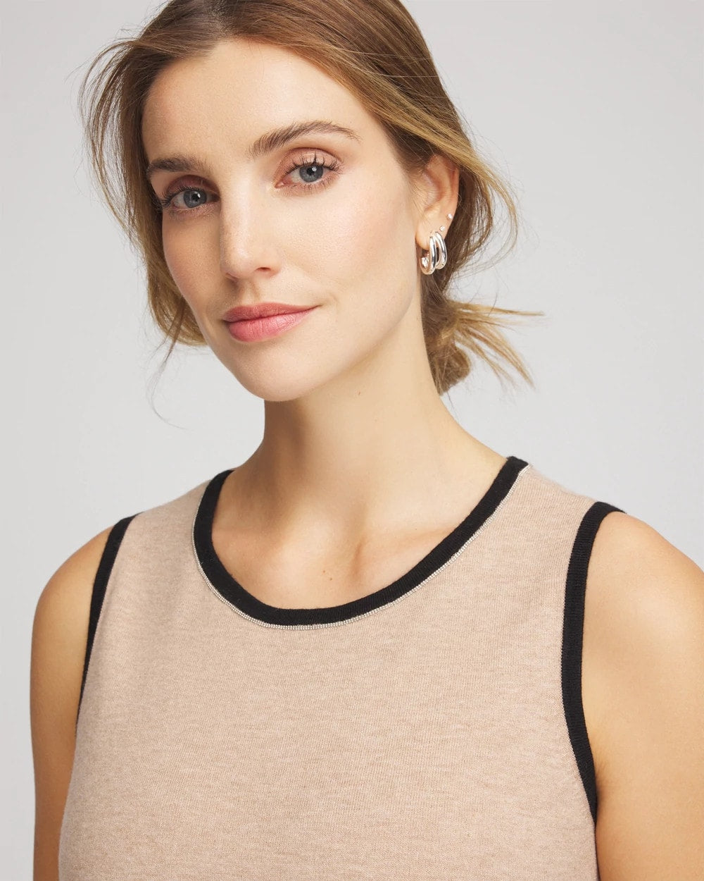 Chico's Zenergy® Luxe Cashmere-Blend Tank Champagne Fizz