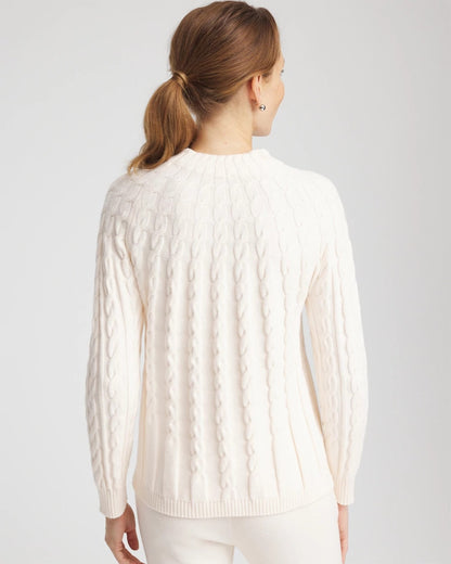 Chico's Zenergy® Luxe Cable Sweater English Cream