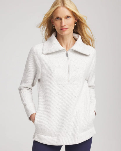 Chico's Zenergy® Textured Rib Tunic Light Heather Gray