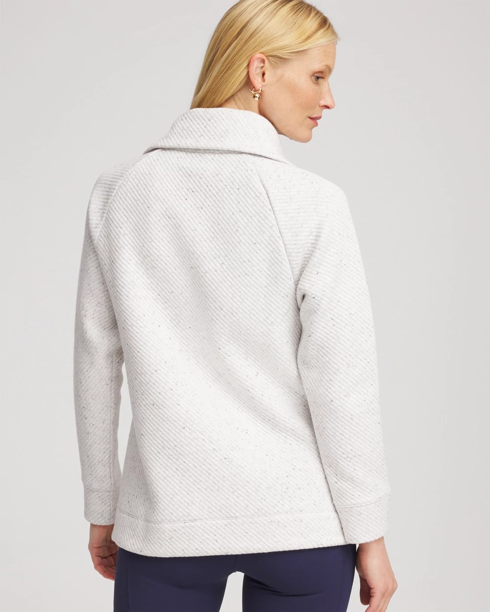 Chico's Zenergy® Textured Rib Tunic Light Heather Gray