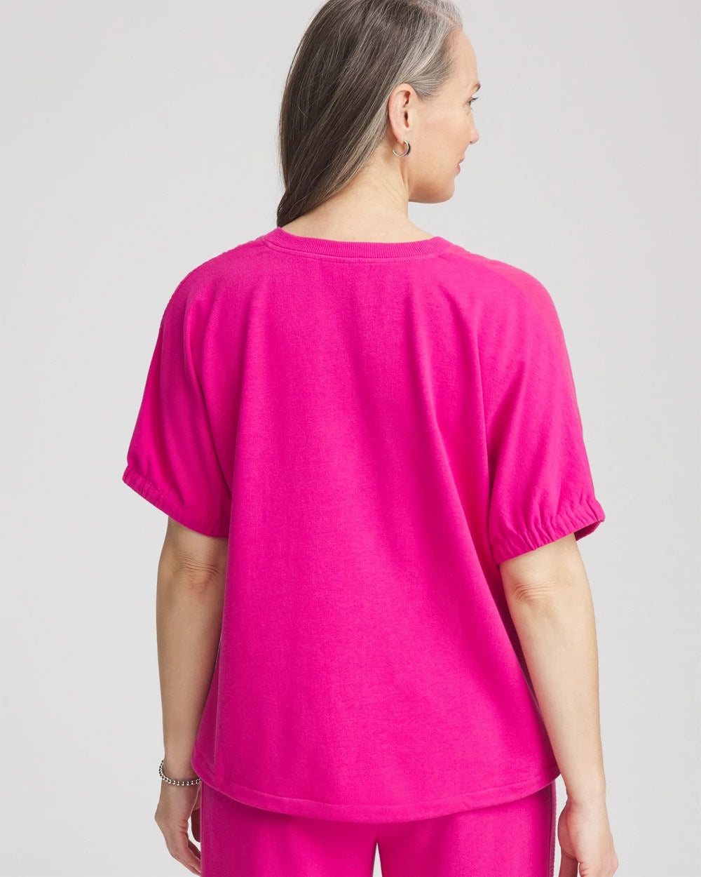 Chico's Zenergy® Gauze Lounge Shirt Crushed Berries