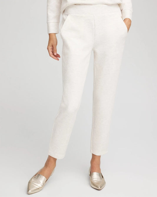 Chico's Zenergy® Heathered Ankle Pants Ecru
