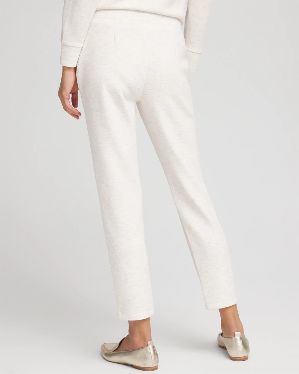 Chico's Zenergy® Heathered Ankle Pants Ecru