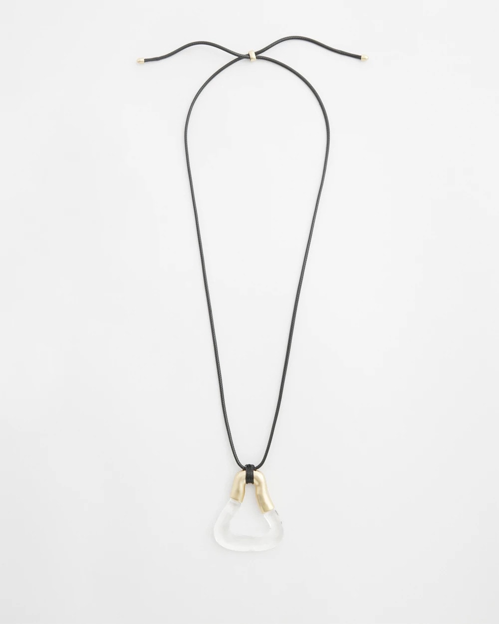 Chico's Adjustable Lucite Pendant Necklace Lucite