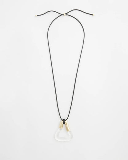 Chico's Adjustable Lucite Pendant Necklace Lucite