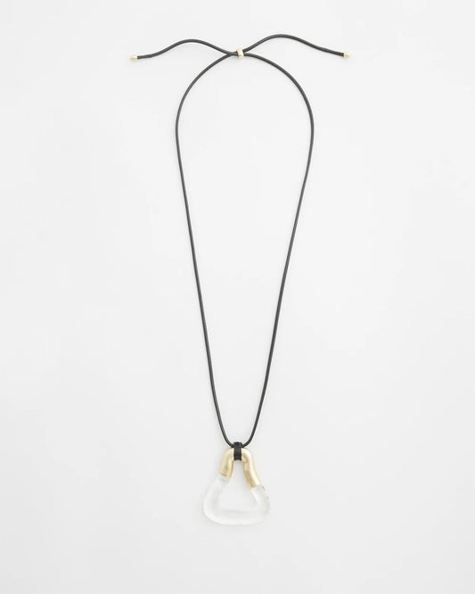 Chico's Adjustable Lucite Pendant Necklace Lucite