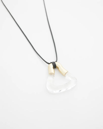 Chico's Adjustable Lucite Pendant Necklace Lucite