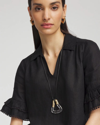 Chico's Adjustable Lucite Pendant Necklace Lucite