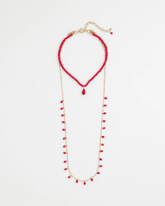 Chico's Convertible Red Necklace Red