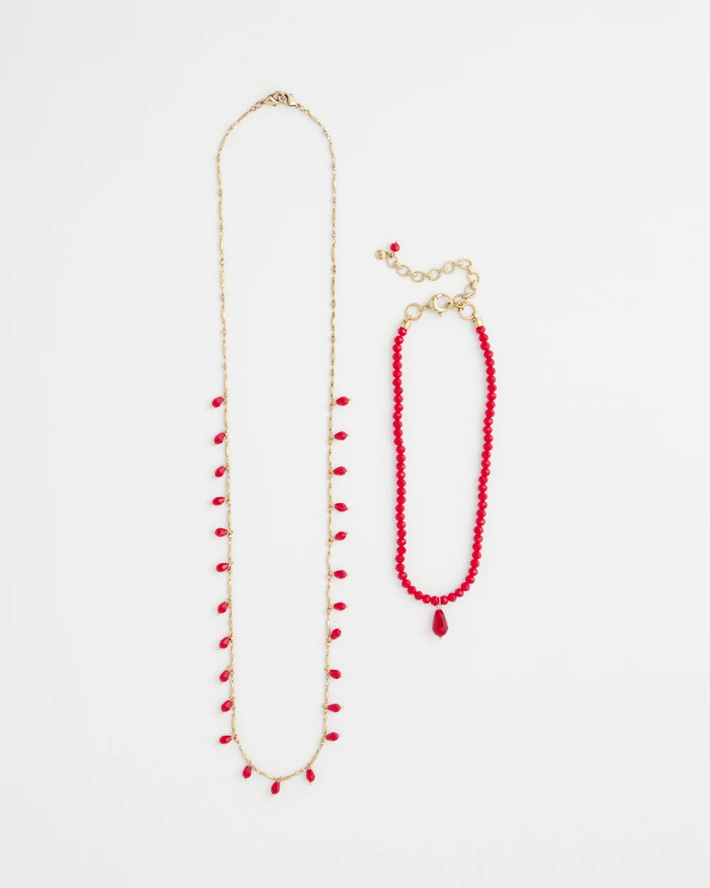 Chico's Convertible Red Necklace Red