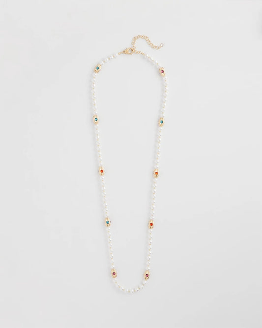 Chico's Goldtone Faux Pearl Single-Strand Necklace Pearl