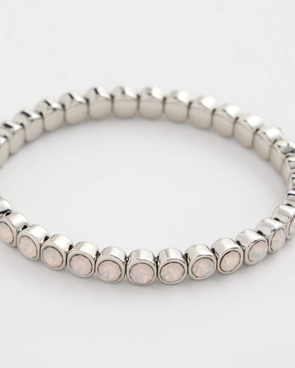 Chico's Shiny Round Stretch Bracelet Iridescence