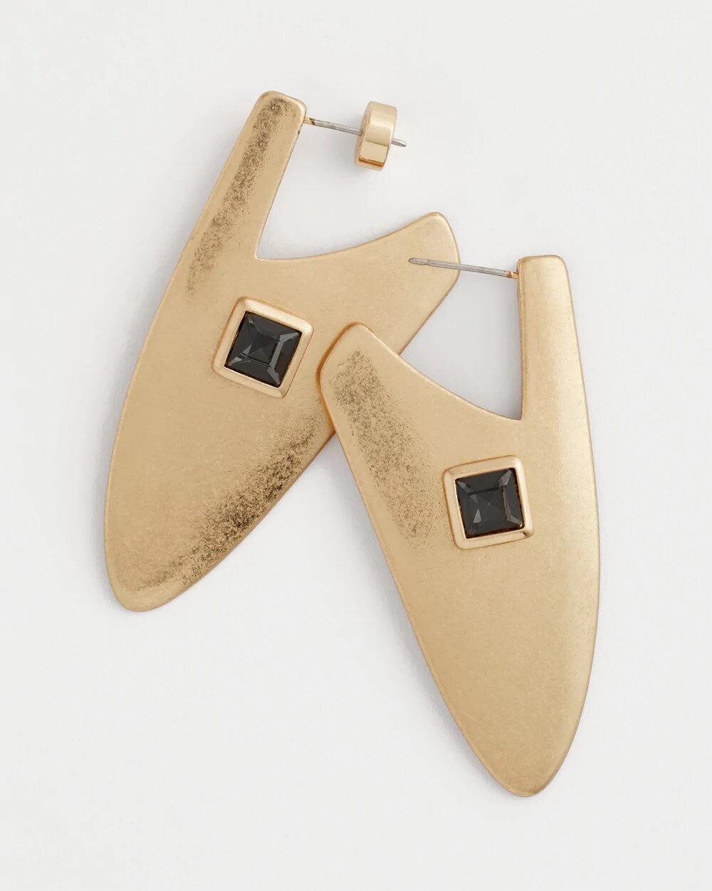 Chico's Gold Triangle Linear Earrings Gold