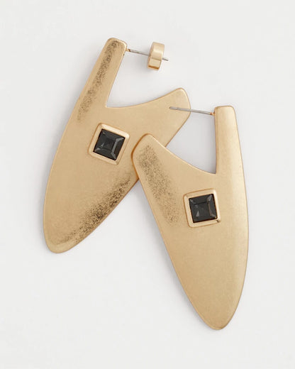 Chico's Gold Triangle Linear Earrings Gold