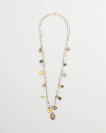 Chico's Drop Off Pendant Necklace Neutral