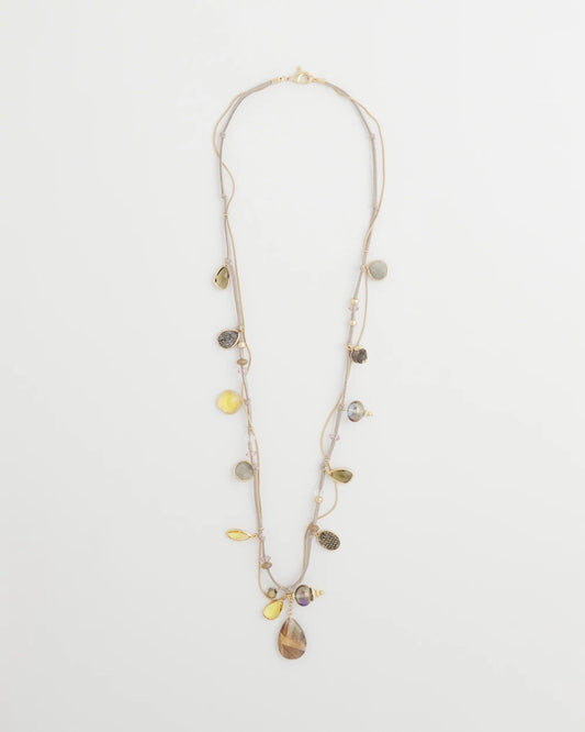 Chico's Drop Off Pendant Necklace Neutral