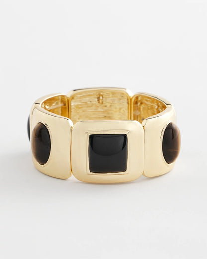 Chico's Neutral Gold Stretch Bracelet Neutral