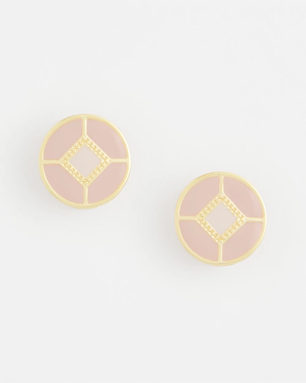 Chico's No Droop® Enamel Clip-On Earrings Pink