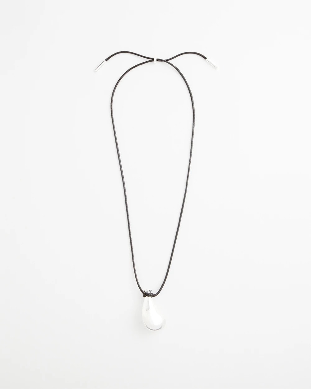 Chico's Silvertone Adjustable Pendant Necklace Mixed Metals