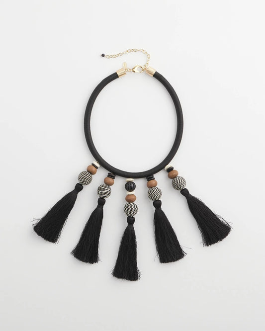 Chico's Chico's Originals Tassel Statement Necklace Neutral